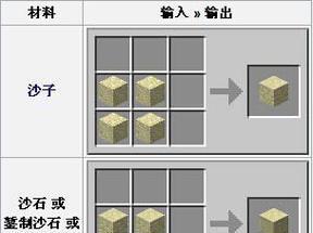 《我的世界》游戏沙子合成表指南（轻松获取各种建筑材料的秘籍）-第1张图片-西柚游戏